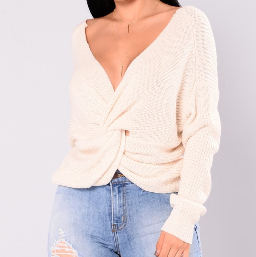 CARIANNA TWIST FRONT SWEATER
